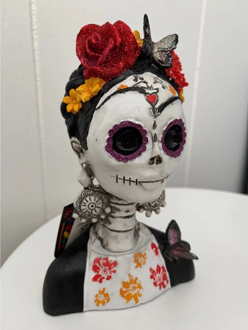 NWT Dia De Los Muertos Frida Kahlo Sugar Skull Figure